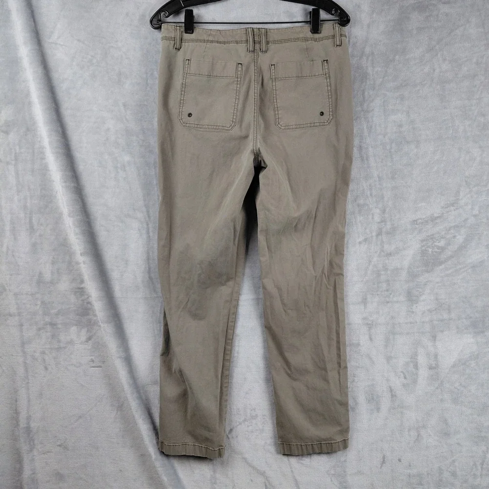 LL Bean Favorite Fit Pants Womens 8 Reg Taupe‎ Gray Straight Leg Chino 507466